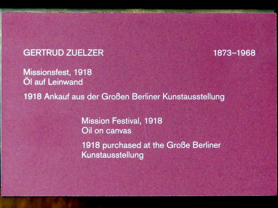 Gertrud Zuelzer: Missionsfest, 1918, Bild 2/2