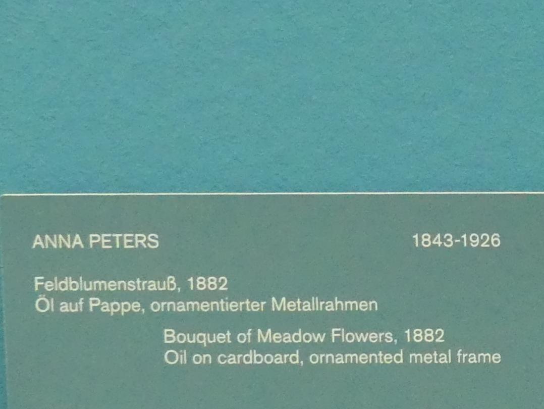 Anna Peters (1876–1882), Feldblumenstrauß, Berlin, Alte Nationalgalerie, Saal 304, Künstlerinnen der Nationalgalerie vor 1919, 1882, Bild 2/2