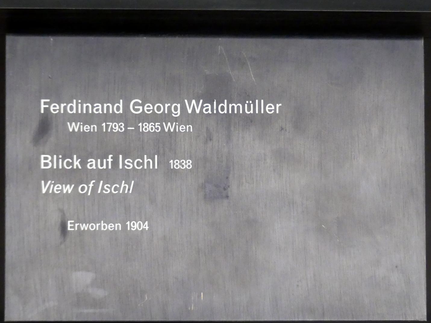 Ferdinand Georg Waldmüller (1819–1864), Blick auf Ischl, Berlin, Alte Nationalgalerie, Saal 313, Romantik, Biedermeier, Düsseldorfer Schule, 1838, Bild 2/2