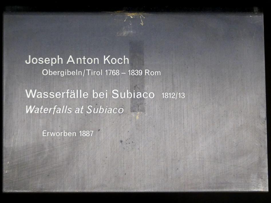 Joseph Anton Koch (1796–1835), Wasserfälle bei Subiaco, Berlin, Alte Nationalgalerie, Saal 314, Nazarener, 1812–1813, Bild 2/2