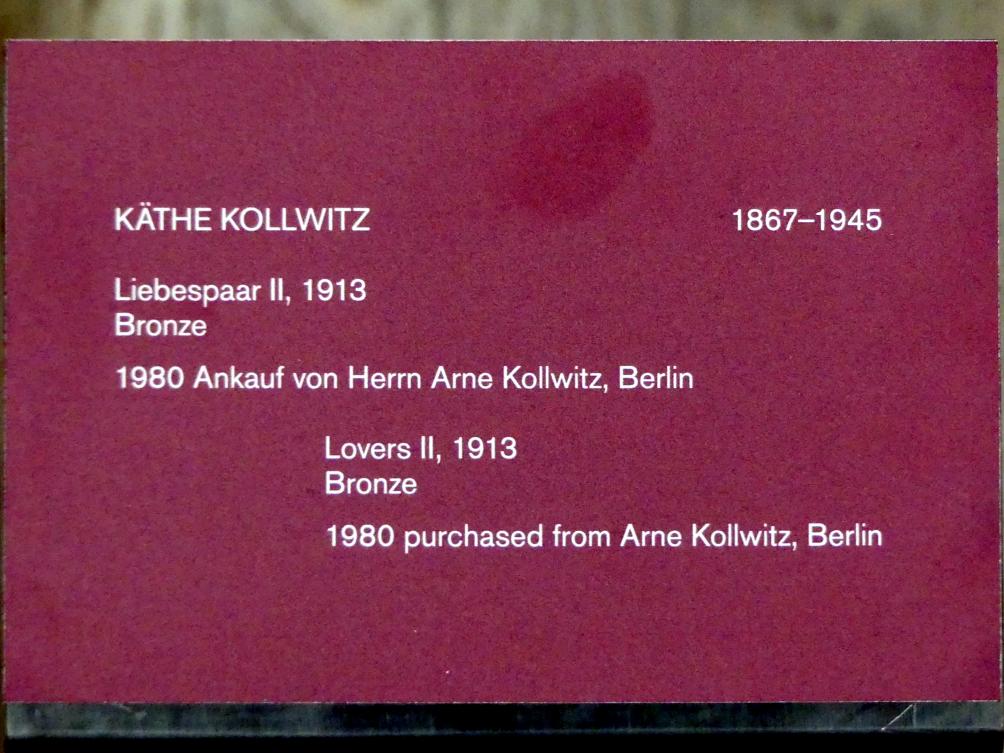 Käthe Kollwitz (1901–1939), Liebespaar II, Berlin, Alte Nationalgalerie, Saal 305, Künstlerinnen der Nationalgalerie vor 1919, 1913, Bild 5/5