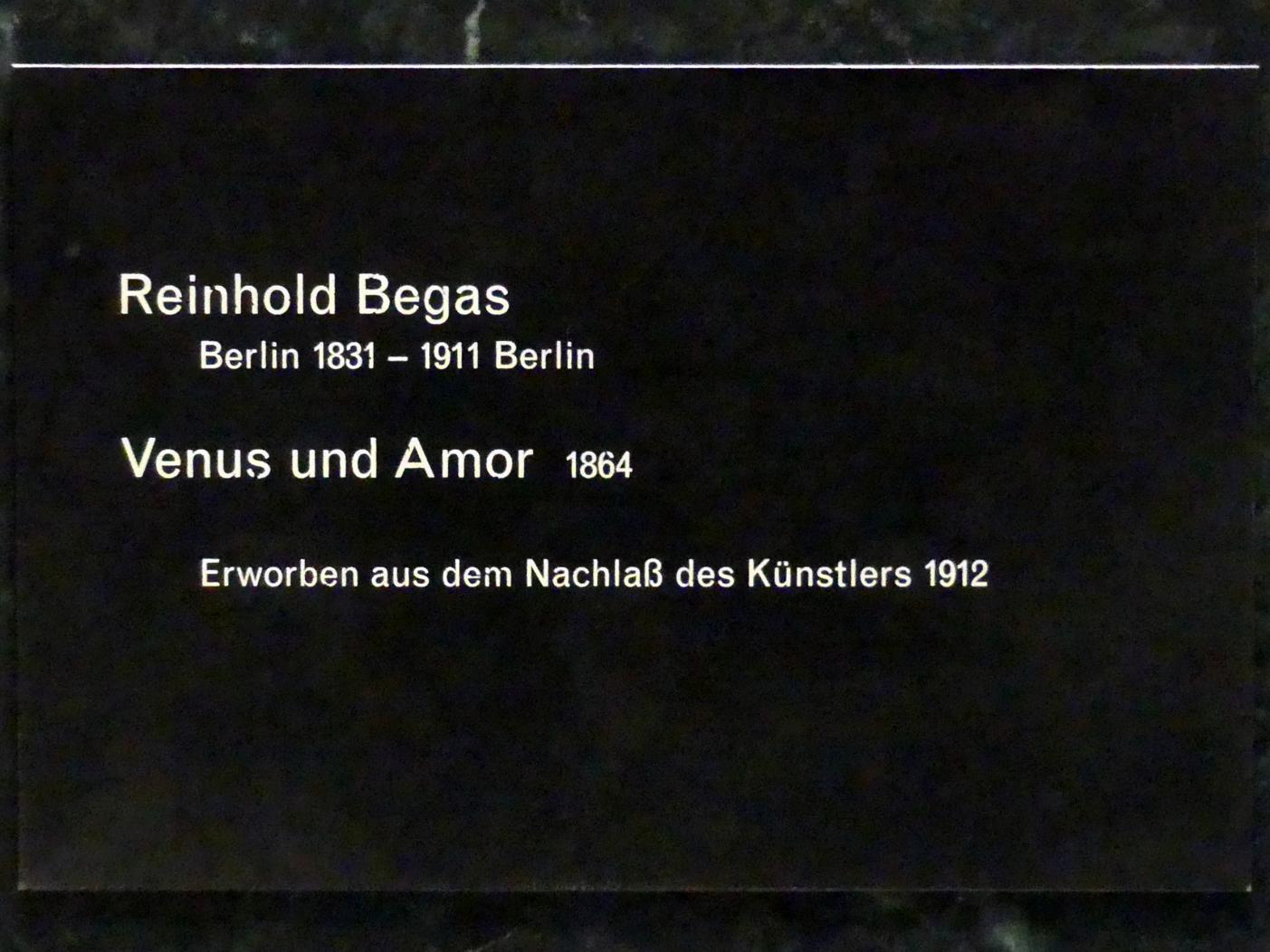 Reinhold Begas (1855–1879), Venus und Amor, Berlin, Alte Nationalgalerie, Saal 201, Skulpturen von Reinhold und Karl Begas, 1864, Bild 2/2