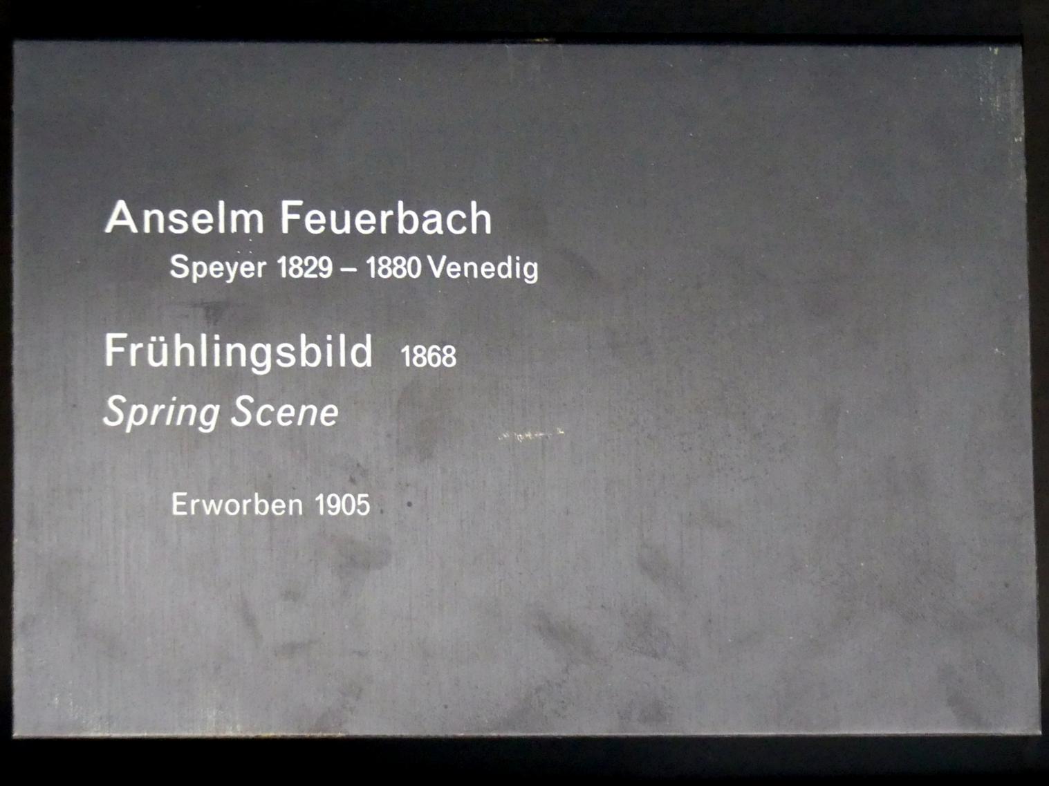 Anselm Feuerbach (1846–1878), Frühlingsbild, Berlin, Alte Nationalgalerie, Saal 202, Deutschrömer, 1868, Bild 2/2