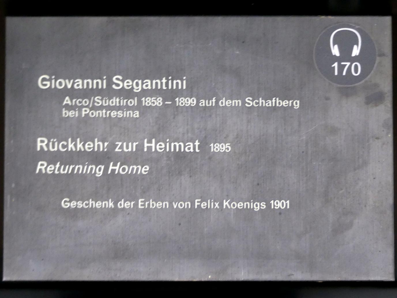 Giovanni Segantini (1881–1896), Rückkehr zur Heimat, Berlin, Alte Nationalgalerie, Saal 202, Deutschrömer, 1895, Bild 2/2
