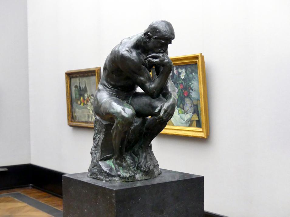 Auguste Rodin (1863–1917), Der Denker, Berlin, Alte Nationalgalerie, Saal 203, Französische Impressionisten, 1881–1883, Bild 2/5