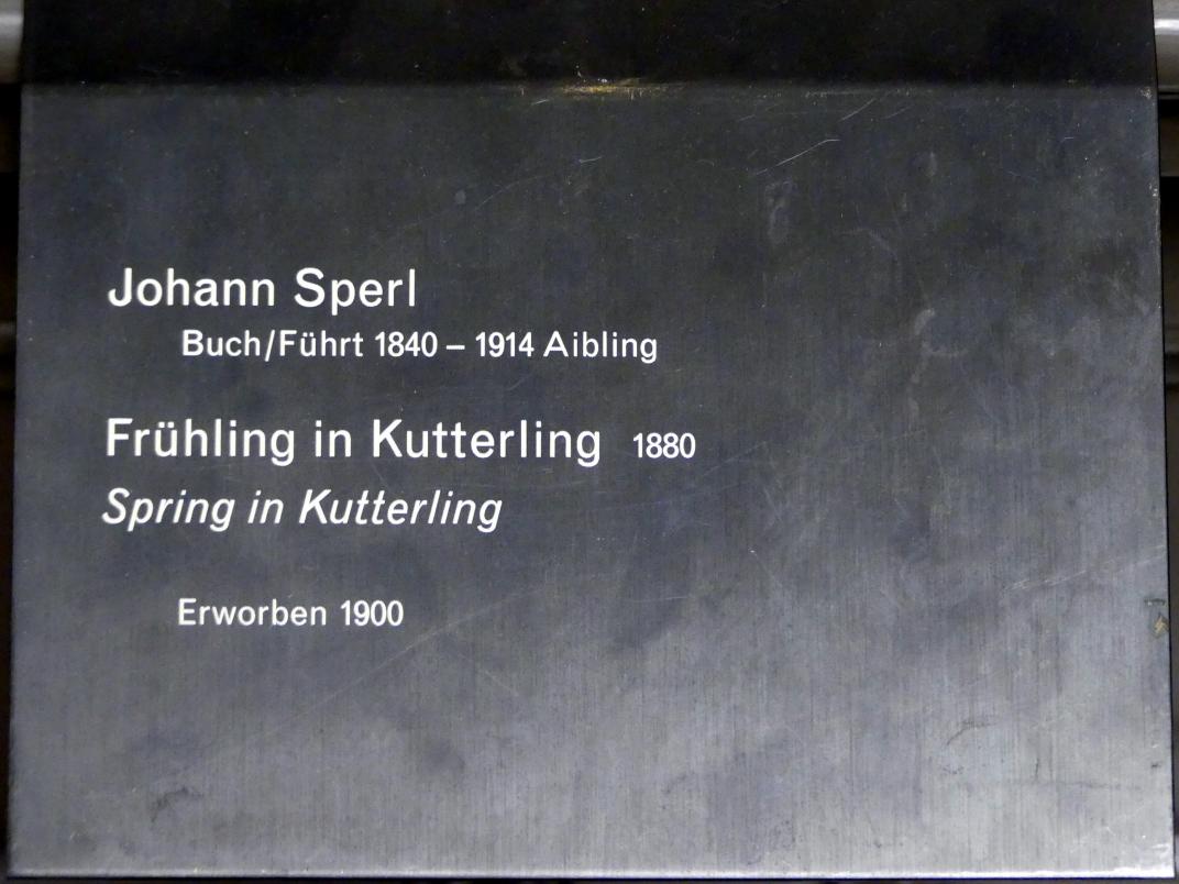 Johann Sperl (1873–1893), Frühling in Kutterling, Berlin, Alte Nationalgalerie, Saal 208, Wilhelm Leibl und sein Kreis, 1880, Bild 2/2