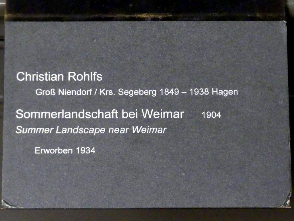 Christian Rohlfs (1874–1930), Sommerlandschaft bei Weimar, Berlin, Alte Nationalgalerie, Saal 211, Realismus in Deutschland, 1904, Bild 2/2