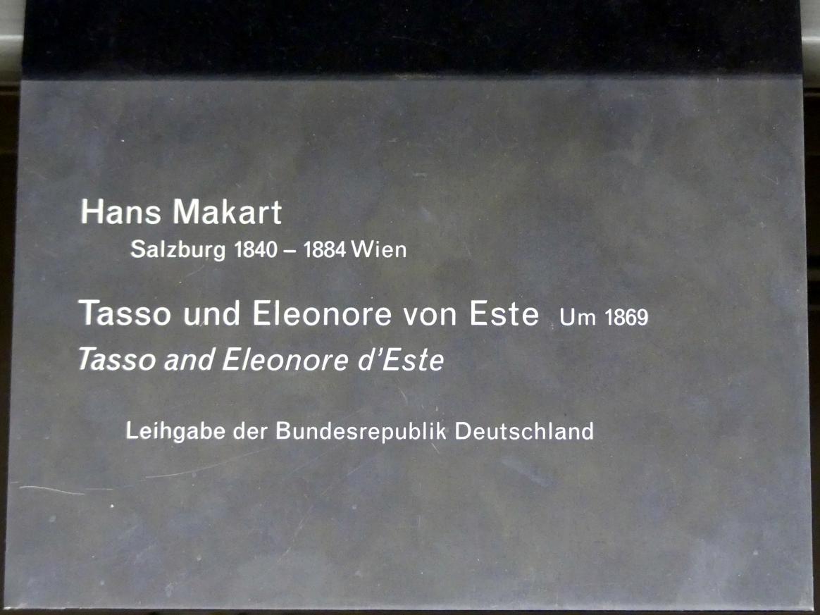 Hans Makart (1868–1883), Tasso und Eleonore von Este, Berlin, Alte Nationalgalerie, Saal 214, Münchner Malerei, um 1869, Bild 2/2