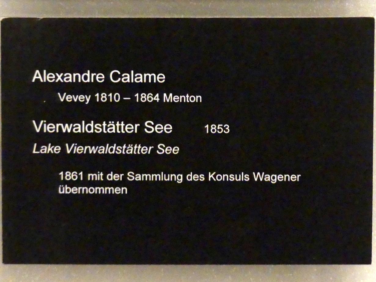 Alexandre Calame (1839–1854), Vierwaldstätter See, Berlin, Alte Nationalgalerie, Treppenhaus, 1853, Bild 2/2