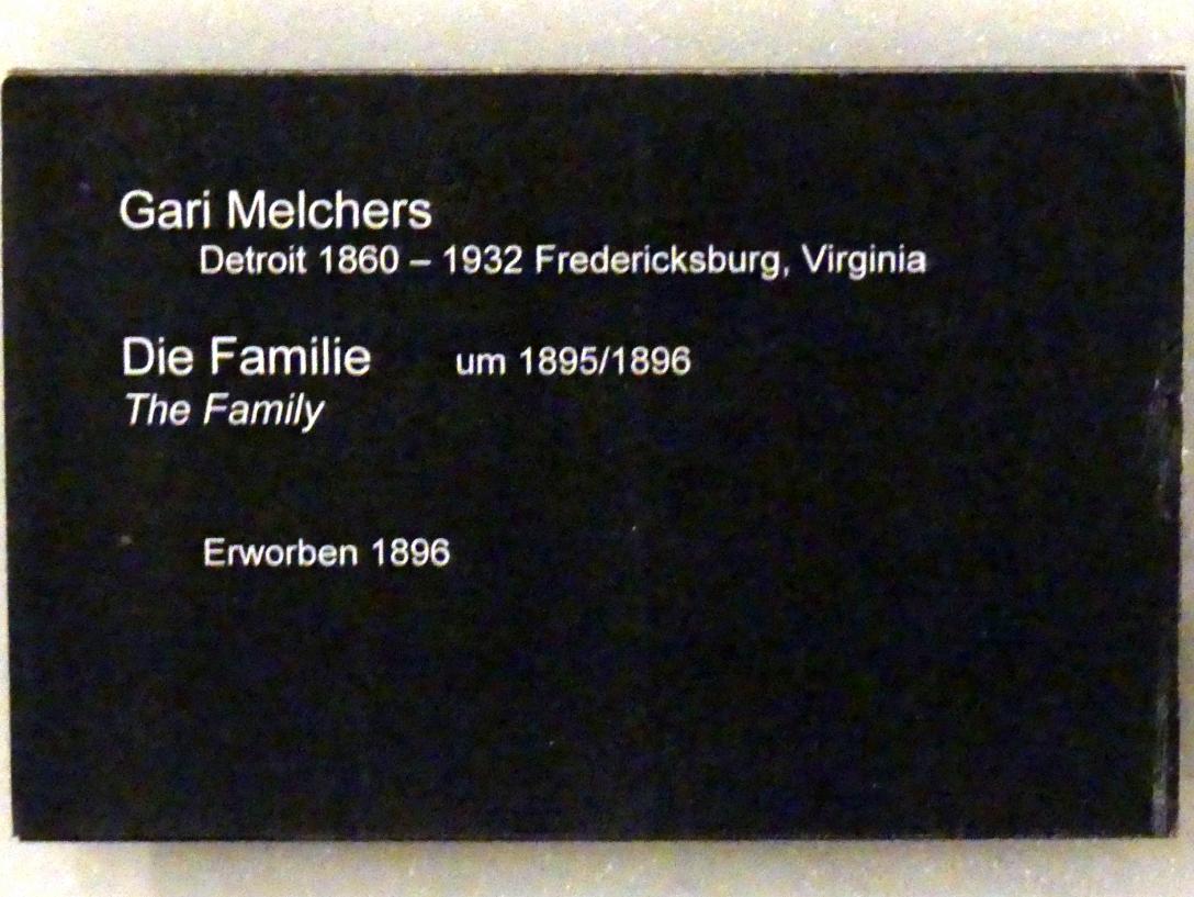 Gari Melchers (1894–1895), Die Familie, Berlin, Alte Nationalgalerie, Treppenhaus, um 1895–1896, Bild 2/2