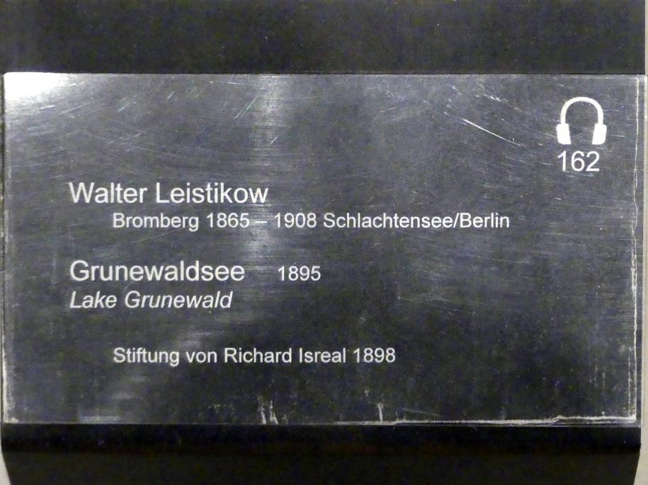Walter Leistikow (1889–1903), Grunewaldsee, Berlin, Alte Nationalgalerie, Treppenhaus, 1895, Bild 2/2
