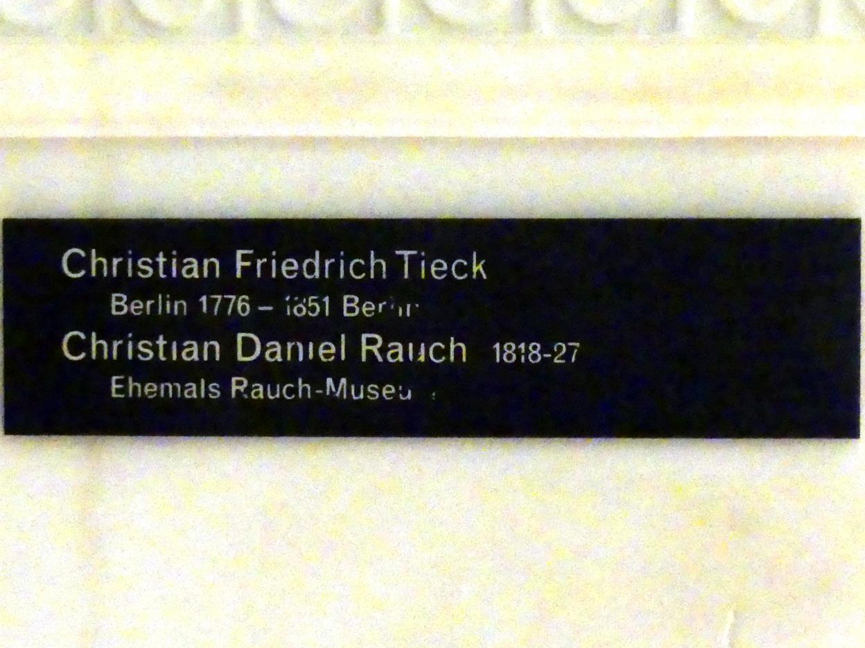 Christian Friedrich Tieck (1805–1822), Christian Daniel Rauch, Berlin, Alte Nationalgalerie, Saal 101, Klassizistische Skulpturen, 1818–1827, Bild 4/4