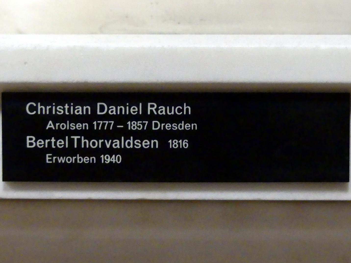 Christian Daniel Rauch (1811–1856), Bertel Thorvaldsen, Berlin, Alte Nationalgalerie, Saal 101, Klassizistische Skulpturen, 1816, Bild 2/2