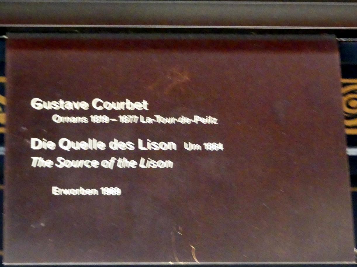 Gustave Courbet (1849–1874), Die Quelle des Lison, Berlin, Alte Nationalgalerie, Saal 102, Realismus zwischen Constable und Courbet, um 1864, Bild 2/2