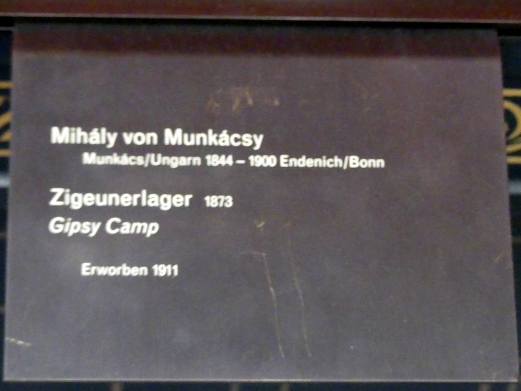Mihály von Munkácsy (1873), Zigeunerlager, Berlin, Alte Nationalgalerie, Saal 103, Realismus zwischen Constable und Courbet, 1873, Bild 2/2