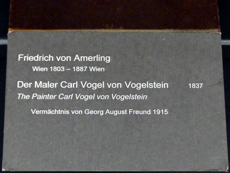 Friedrich von Amerling (1832–1843), Der Maler Carl Vogel von Vogelstein, Berlin, Alte Nationalgalerie, Saal 104, Realismus in Deutschland und Österreich, 1837, Bild 2/2