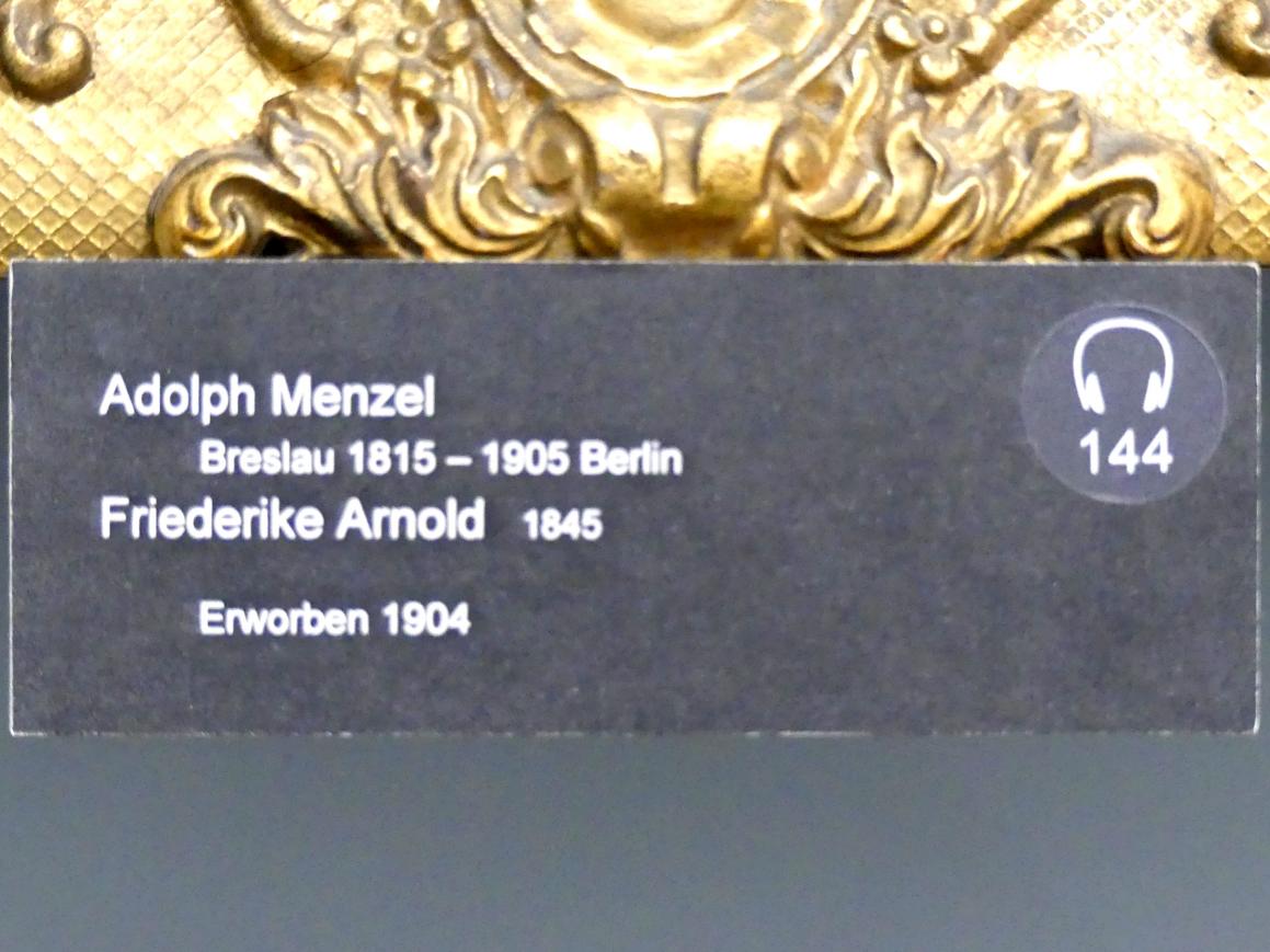 Adolph von Menzel (1844–1888), Friederike Arnold, Berlin, Alte Nationalgalerie, Saal 108, Adolph Menzel, 1845, Bild 3/3