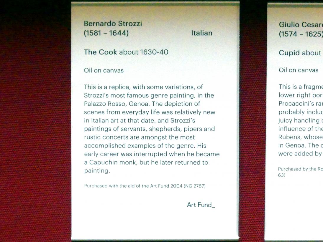Bernardo Strozzi (1622–1644), Die Köchin, Edinburgh, Scottish National Gallery, Saal 5, Südeuropäischer Barock, um 1630–1640, Bild 2/2
