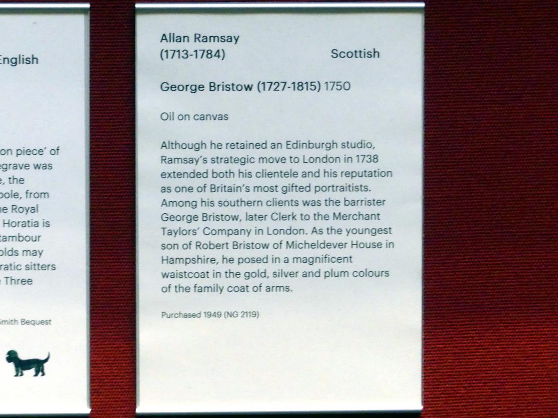 Allan Ramsay (1736–1766), George Bristow (1727-1815), Edinburgh, Scottish National Gallery, Saal 11, vom Rokoko zur Revolution 1815, 1750, Bild 2/2