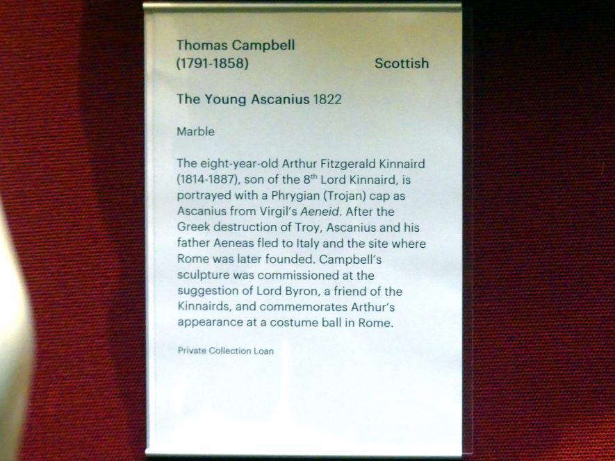 Thomas Campbell (1822), Der junge Ascanius, Edinburgh, Scottish National Gallery, Saal 12, Malerei als Schauspiel, 1822, Bild 4/4
