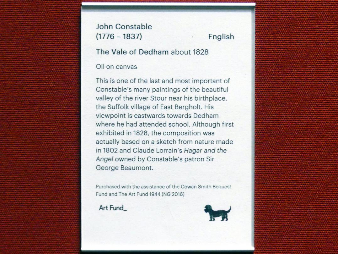 John Constable (1804–1837), Tal von Dedham, Edinburgh, Scottish National Gallery, Saal 13, Malerei als Schauspiel, um 1828, Bild 2/2