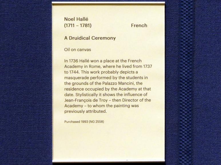 Noël Hallé (1748–1772), Keltisches Ritual, Edinburgh, Scottish National Gallery, Saal 14, Kunst des 18. und 19. Jahrhunderts, Undatiert, Bild 2/2