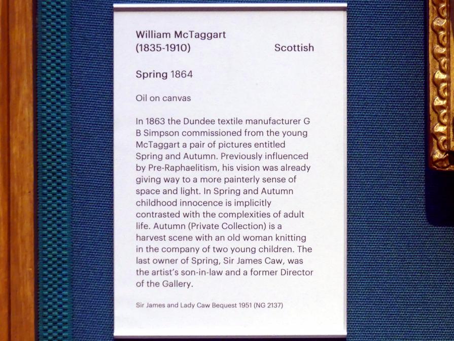 William McTaggart (1863–1864), Frühling, Edinburgh, Scottish National Gallery, Saal 17, Einhundert Jahre Schottische Kunst 1820-1920, 1864, Bild 2/2