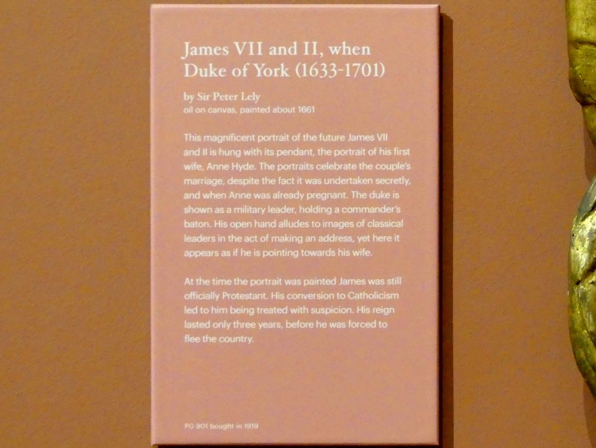 Peter Lely (Pieter van der Faes) (1649–1666), Maria Beatrice d’Este (1658–1718), Edinburgh, Scottish National Portrait Gallery, Saal 1, um 1661, Bild 2/2