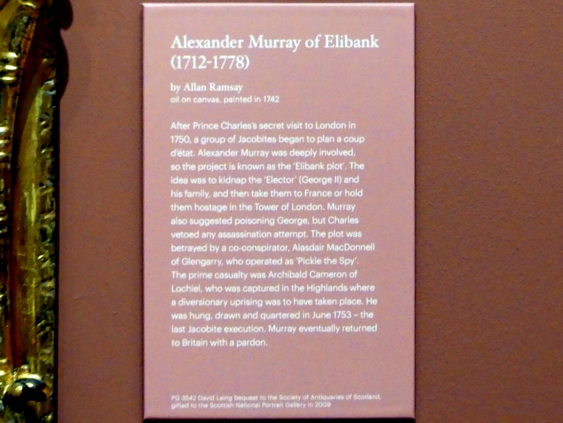 Allan Ramsay (1736–1766), Alexander Murray of Elibank (1712-1778), Edinburgh, Scottish National Portrait Gallery, Saal 4, 1742, Bild 2/2