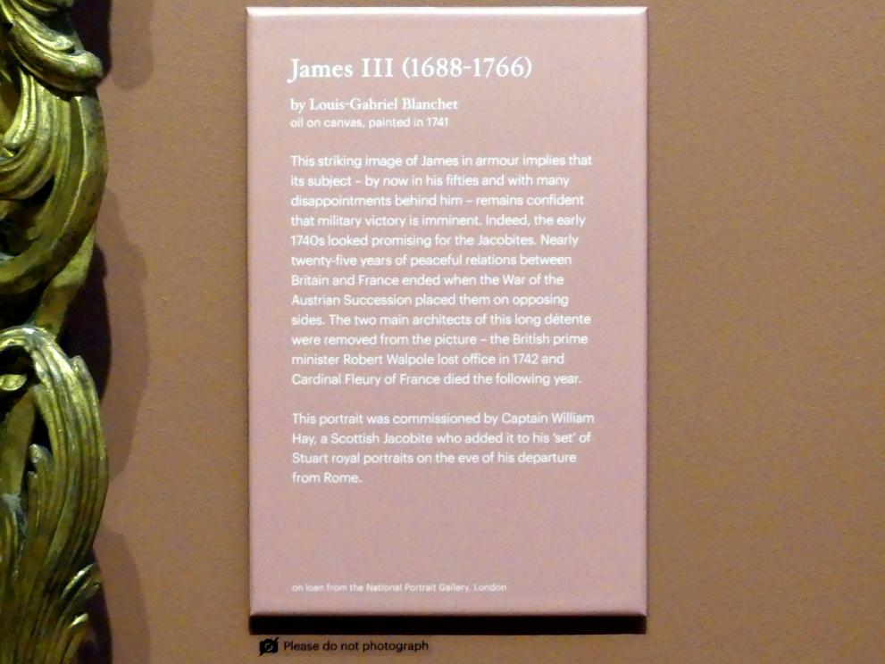 Louis Gabriel Blanchet (1741), James Francis Edward Stuart (1688-1766), Edinburgh, Scottish National Portrait Gallery, Saal 4, 1741, Bild 2/2
