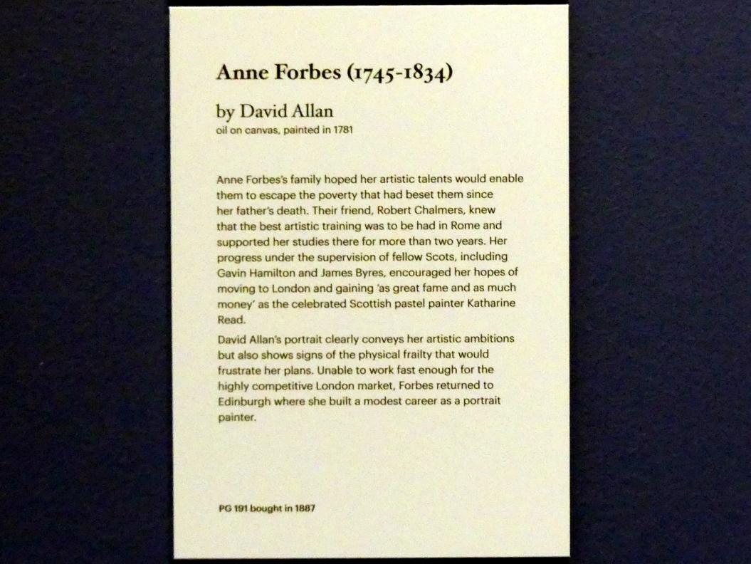 David Allan (1780–1785), Anne Forbes (1745-1834), Edinburgh, Scottish National Portrait Gallery, Saal 5-6, 1781, Bild 2/2