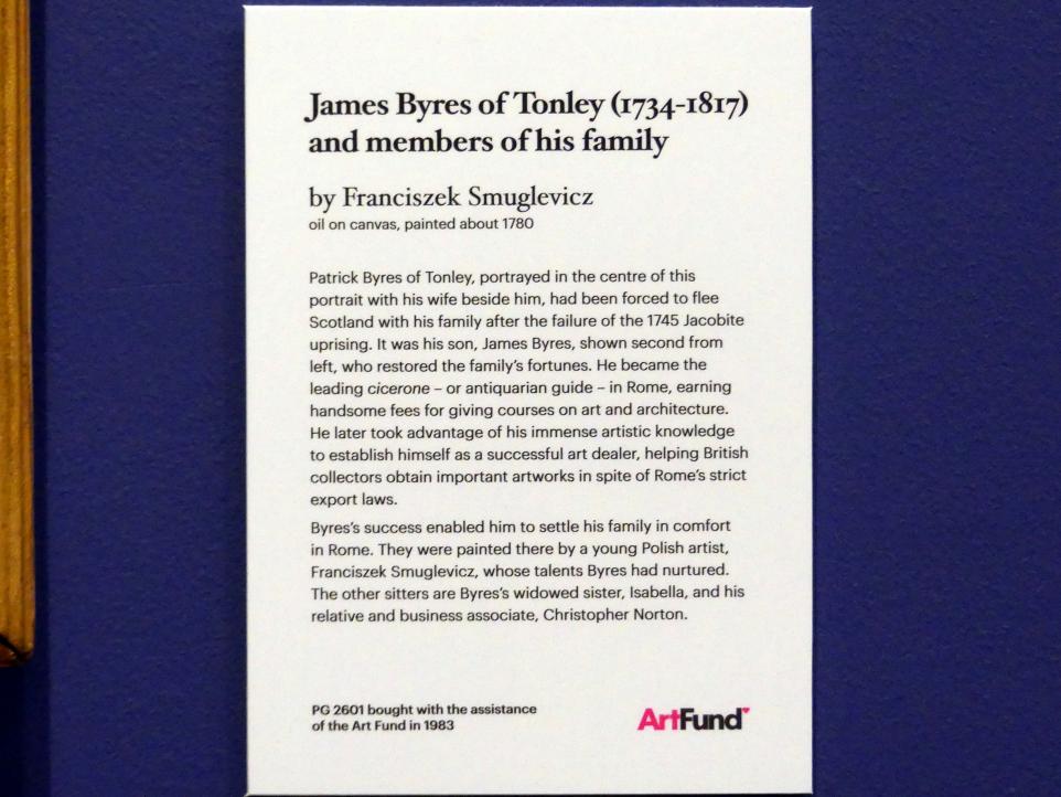 Franciszek Smuglewicz (1780–1794), James Byres of Tonley (1734-1817) mit Familienmitgliedern, Edinburgh, Scottish National Portrait Gallery, Saal 5-6, um 1780, Bild 2/2