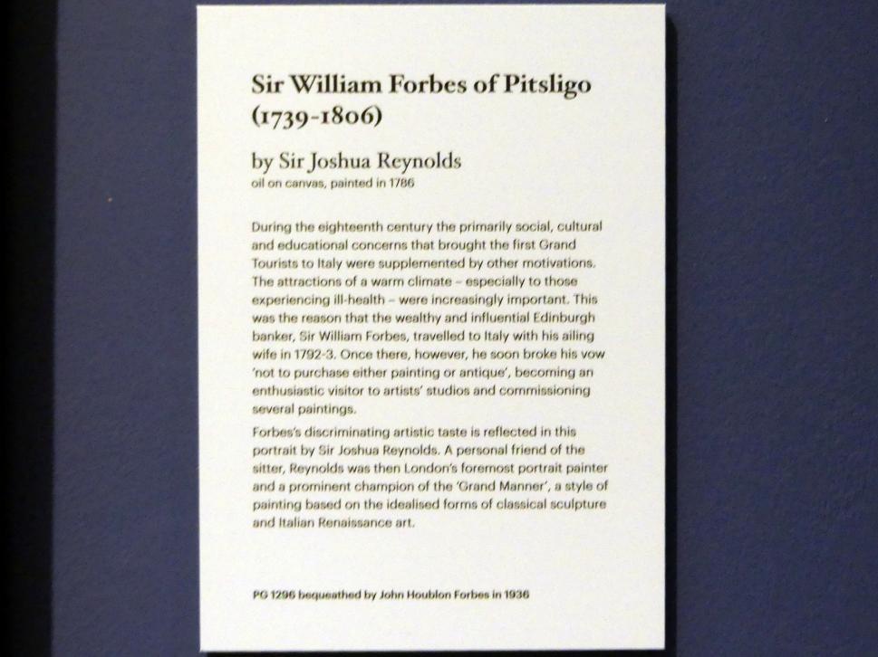 Joshua Reynolds (1754–1789), Sir William Forbes of Pitsligo (1739-1806), Edinburgh, Scottish National Portrait Gallery, Saal 5-6, 1786, Bild 2/2