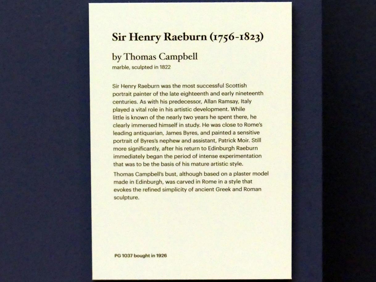 Thomas Campbell (1822), Sir Henry Raeburn (1756-1823), Edinburgh, Scottish National Portrait Gallery, Saal 5-6, 1822, Bild 2/2