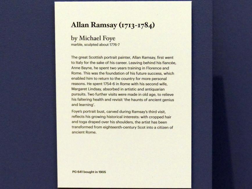 Michael Foye (1776), Allan Ramsay (1713-1784), Edinburgh, Scottish National Portrait Gallery, Saal 5-6, um 1776–1777, Bild 2/2