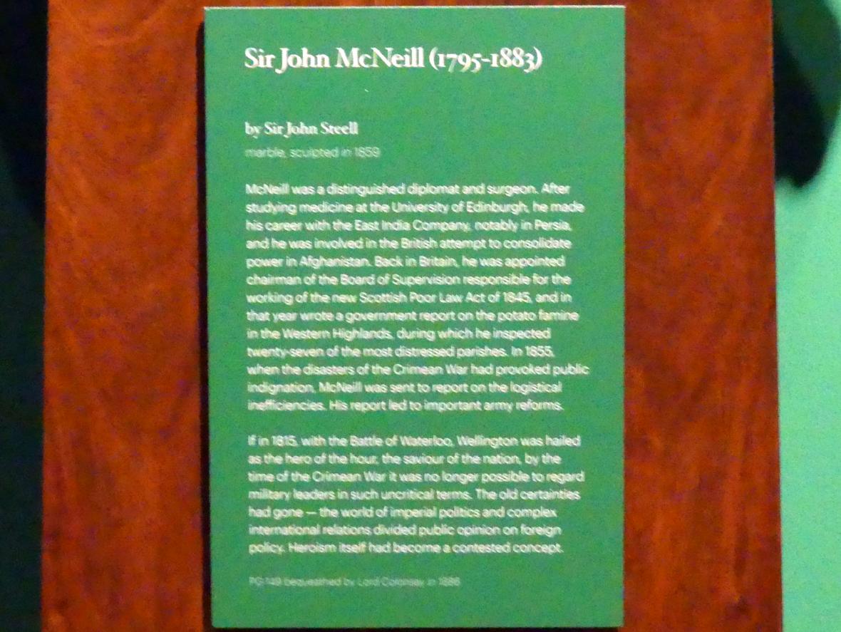 John Steell (1845–1859), Sir John McNeill (1795-1883), Edinburgh, Scottish National Portrait Gallery, Saal 10, 1859, Bild 2/2
