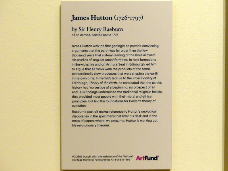 Henry Raeburn (1776–1820), James Hutton (1726-1797), Edinburgh, Scottish National Portrait Gallery, Saal 7, um 1776, Bild 2/2