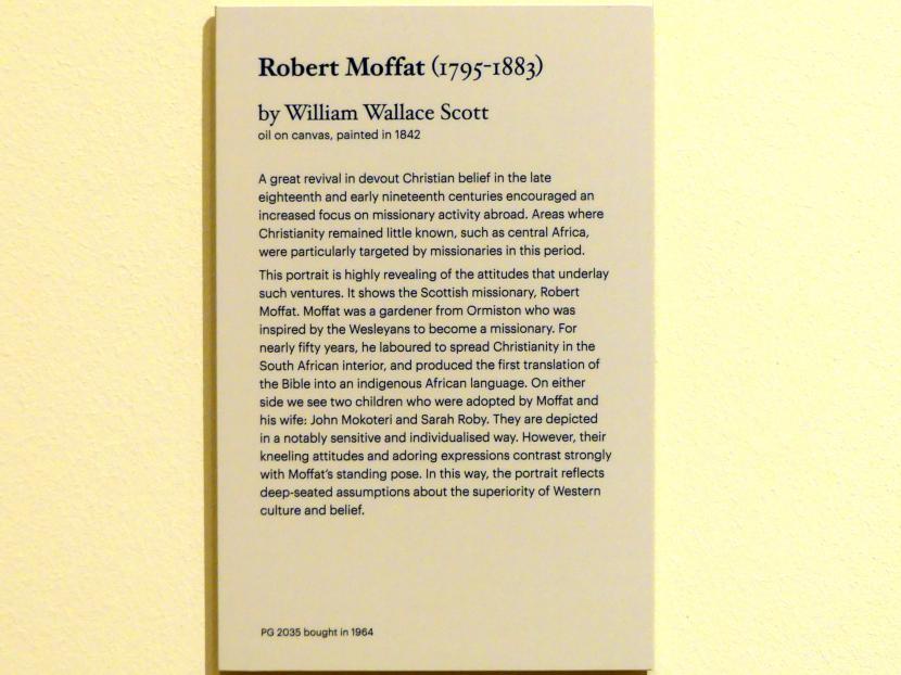 William Wallace Scott (1842), Robert Moffat (1795-1883), Edinburgh, Scottish National Portrait Gallery, Saal 7, 1842, Bild 2/2