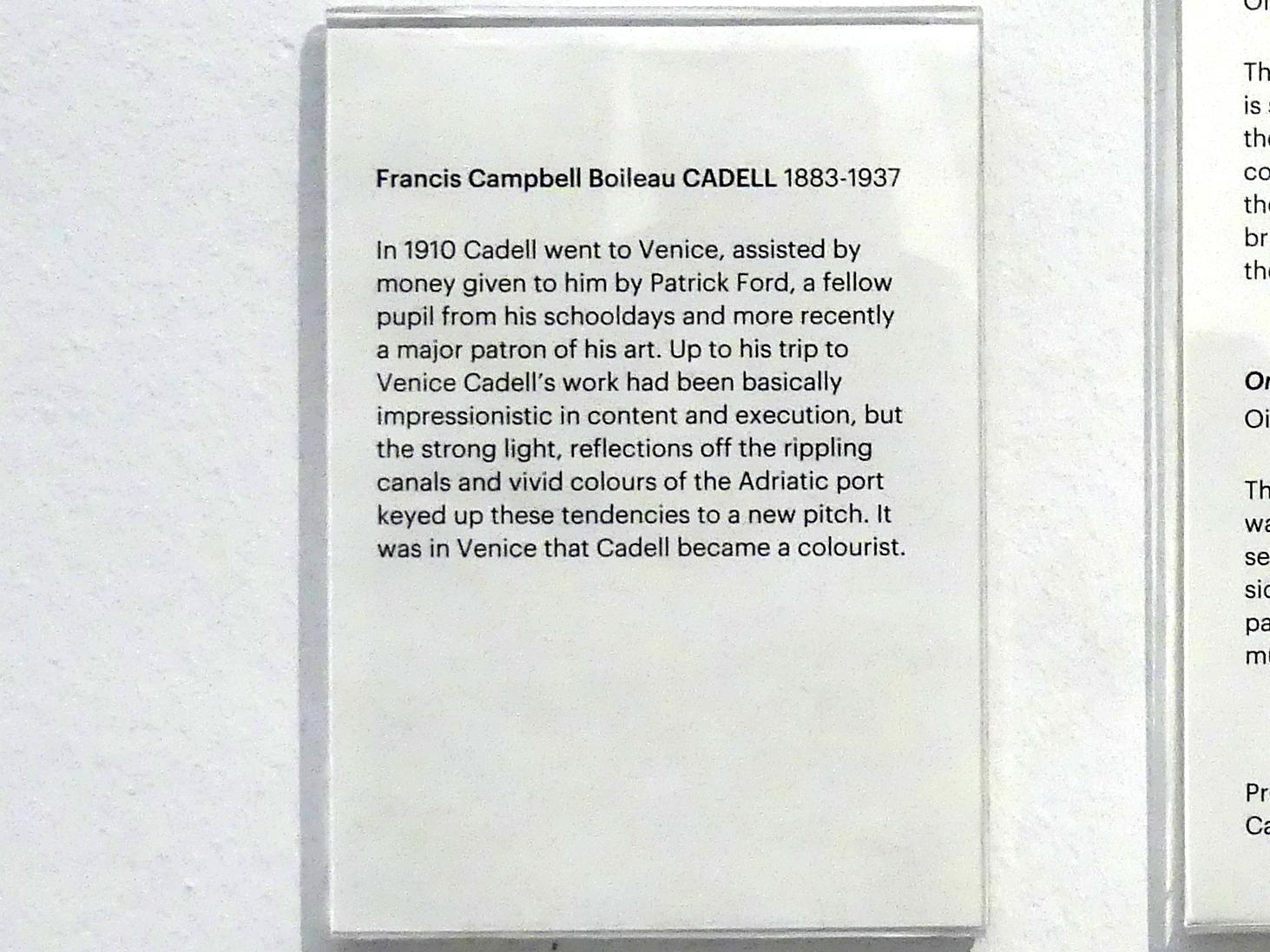 Francis Campbell Boileau Cadell (1910), Blick vom Calcina Hotel, Edinburgh, Scottish National Gallery of Modern Art, Gebäude One, Saal 13 - Kunst zur Jahrhundertwende, 1910, Bild 3/3
