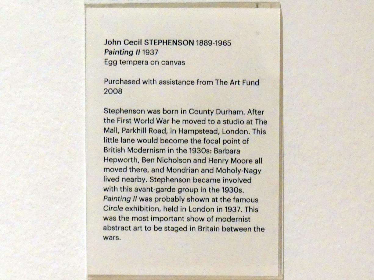John Cecil Stephenson (1937), Painting II, Edinburgh, Scottish National Gallery of Modern Art, Gebäude One, Saal 17 - Abstrakte Kunst und Britannien in der Zwischenkriegszeit, 1937, Bild 3/3