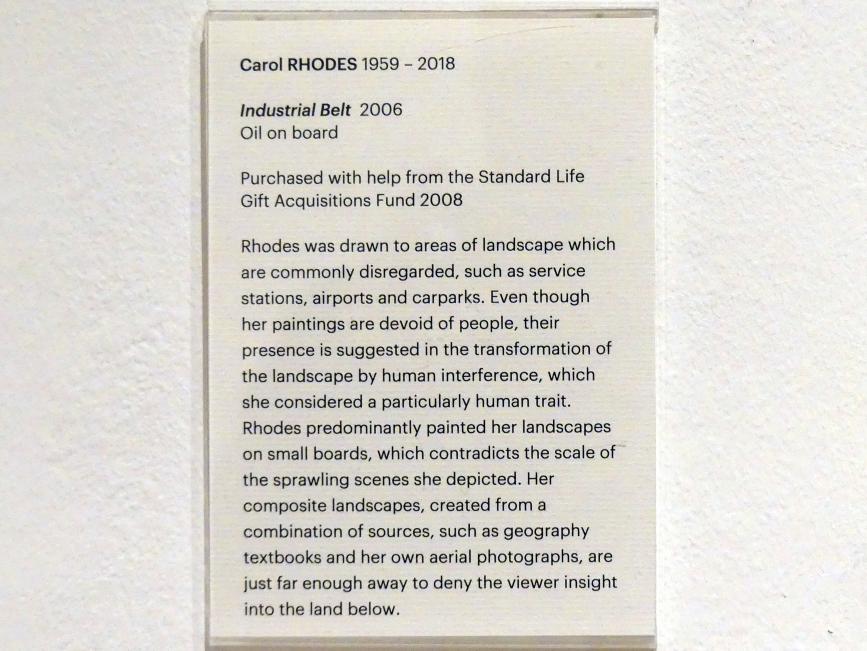 Carol Rhodes (2006), Industriegürtel, Edinburgh, Scottish National Gallery of Modern Art, Gebäude One, Saal 21: zeitgenössische Künstler, 2006, Bild 2/2