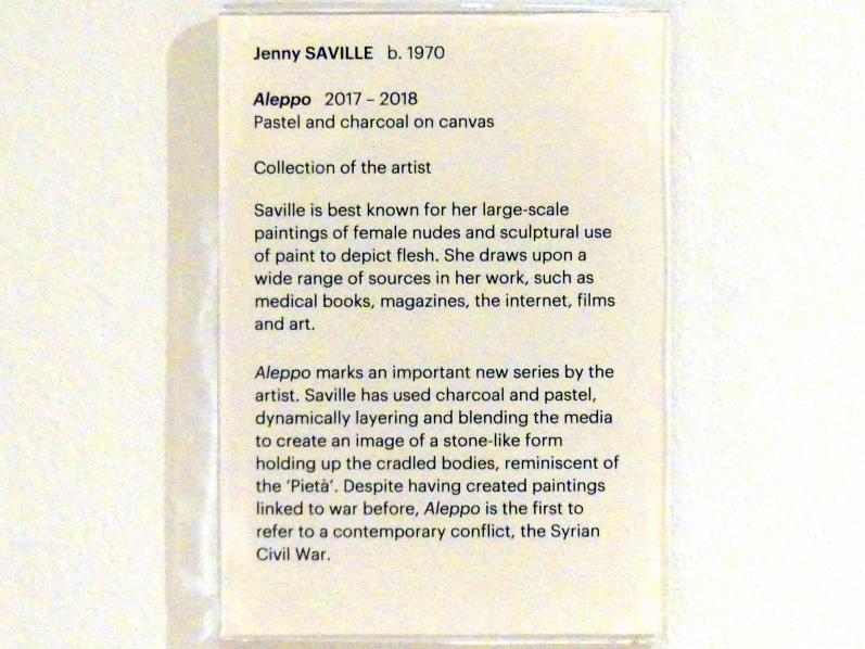 Jenny Saville (2017), Aleppo, Edinburgh, Scottish National Gallery of Modern Art, Gebäude One, Saal 22: Symbole des Leidens, 2017–2018, Bild 2/2