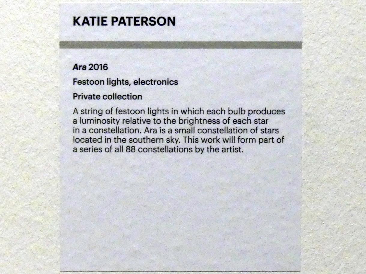 Katie Paterson (2007–2019), Ara, Edinburgh, Scottish National Gallery of Modern Art, Gebäude One, Saal 9 - Katie Paterson, 2016, Bild 2/2