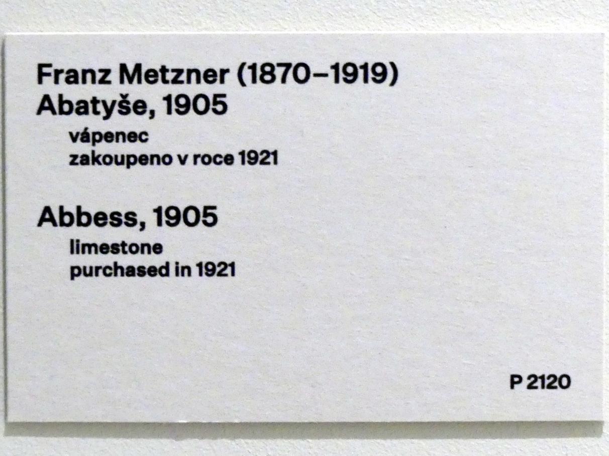 Franz Metzner (1903–1916), Äbtissin, Prag, Nationalgalerie im Messepalast, 1918-1939, Saal 1, 1905, Bild 2/2