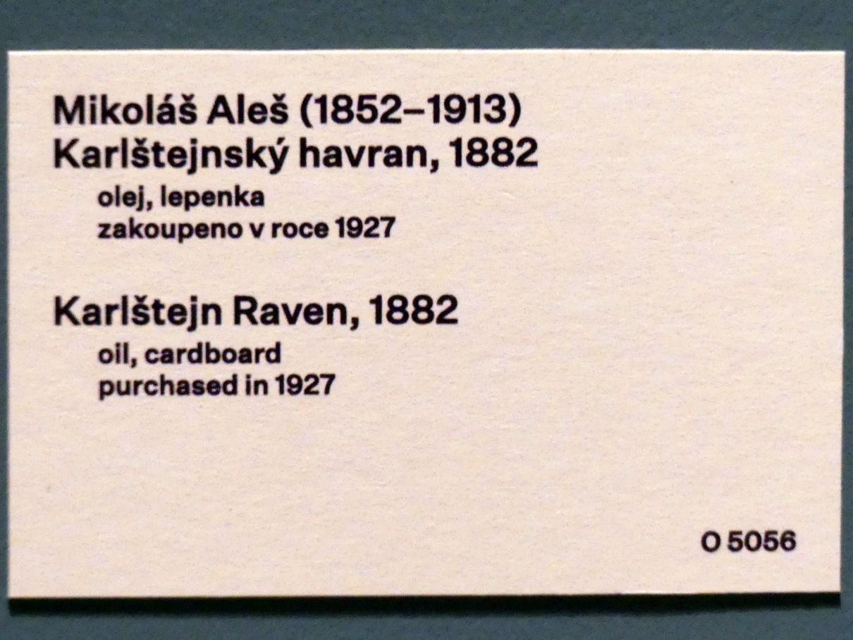 Mikoláš Aleš (1877–1882), Karlštejner Rabe, Prag, Nationalgalerie im Messepalast, 1918-1939, Saal 1, 1882, Bild 2/2