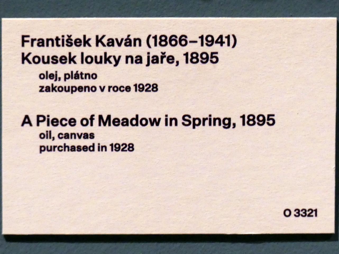 František Kaván (1895), Wiesenstück im Frühling, Prag, Nationalgalerie im Messepalast, 1918-1939, Saal 1, 1895, Bild 2/2