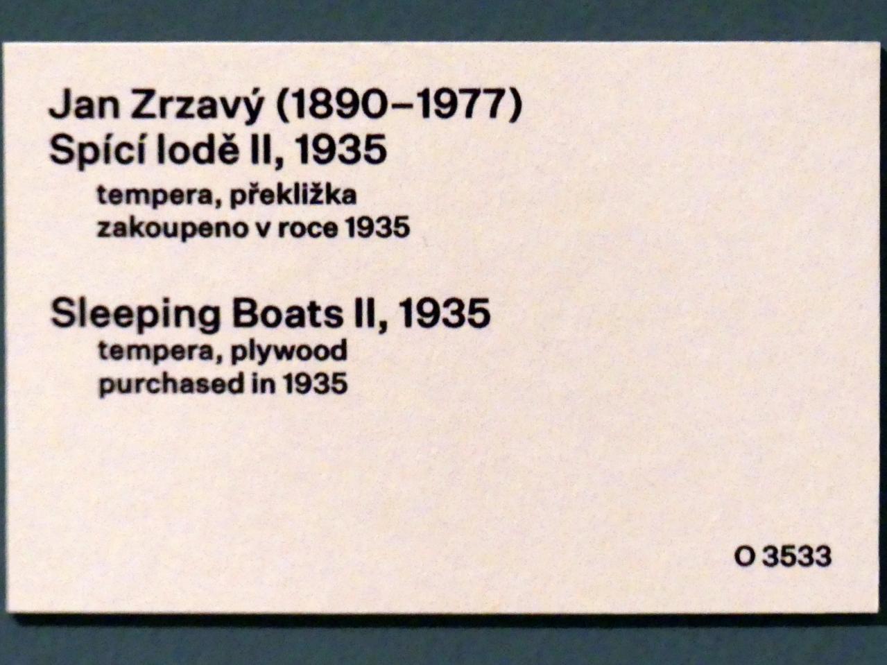 Jan Zrzavý (1907–1939), Schiffsspitzen II, Prag, Nationalgalerie im Messepalast, 1918-1939, Saal 1, 1935, Bild 2/2