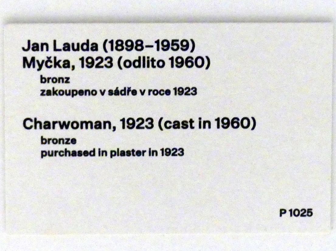 Jan Lauda (1923–1939), Scheuerfrau, Prag, Nationalgalerie im Messepalast, 1918-1939, Saal 1, 1923, Bild 5/5
