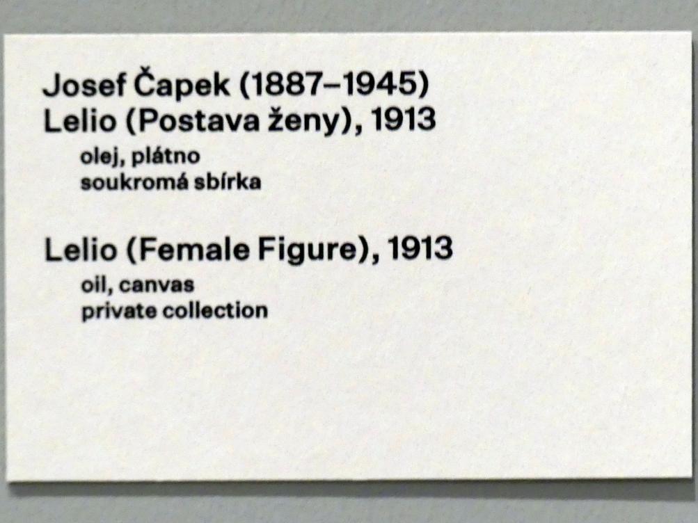 Josef Čapek (1908–1938), Lelio (Weibliche Figur), Prag, Nationalgalerie im Messepalast, 1918-1939, Saal 2, 1913, Bild 2/2