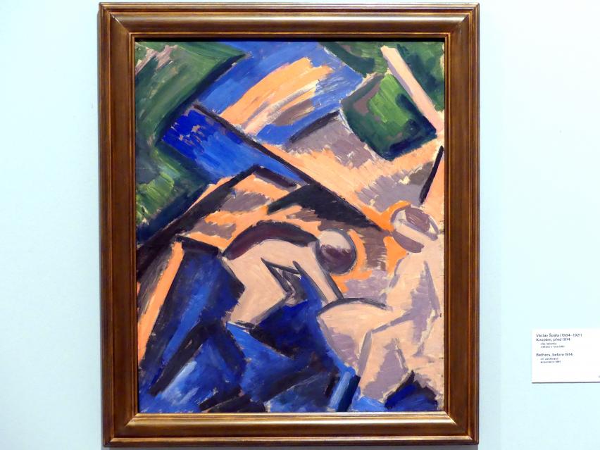 Václav Špála (1908–1927), Die Badenden, Prag, Nationalgalerie im Messepalast, 1918-1939, Saal 2, vor 1914